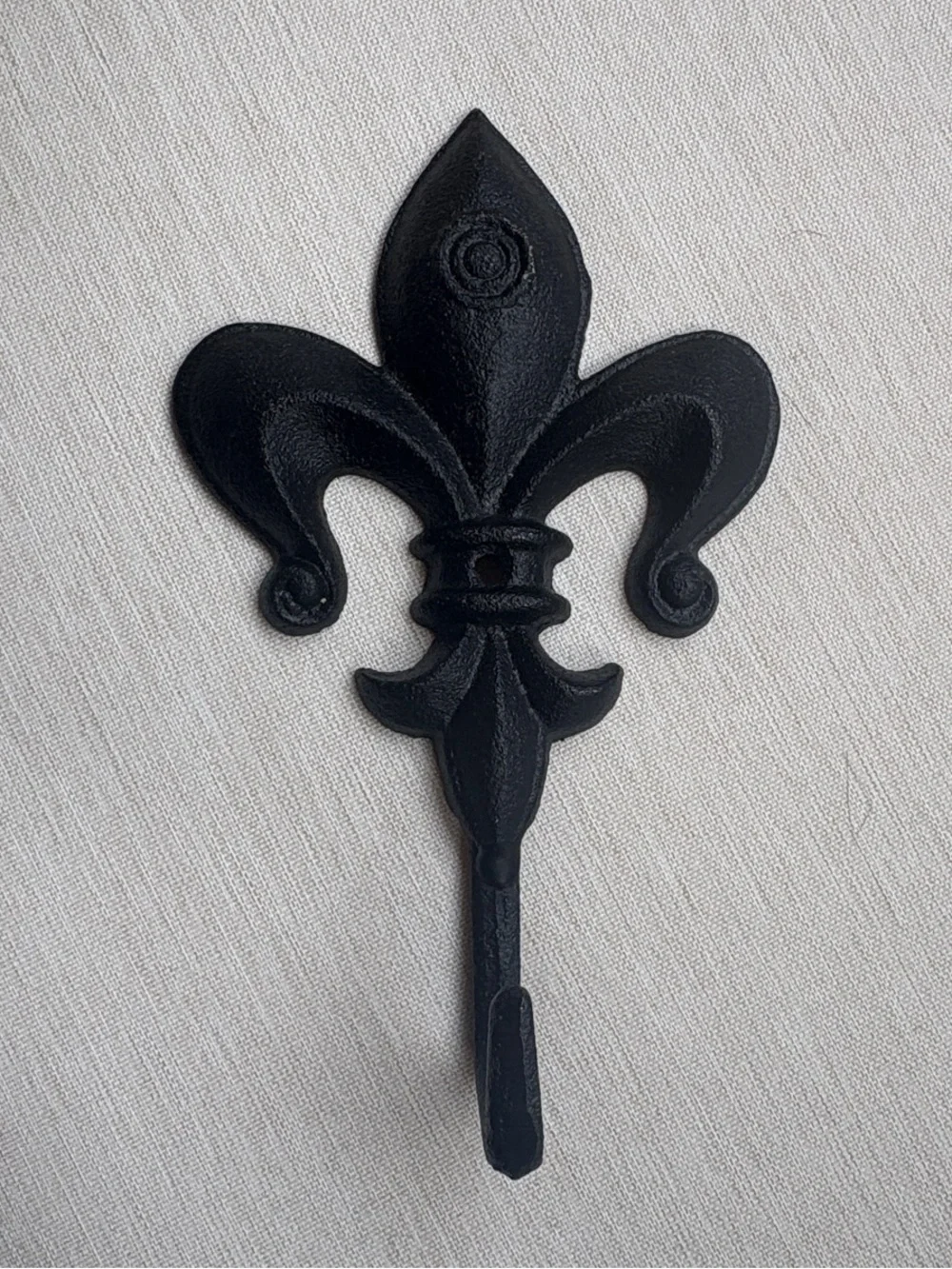 New without tags.Black Fleur-de-Lis Iron Wall Hook- Functional Style For Any Roo